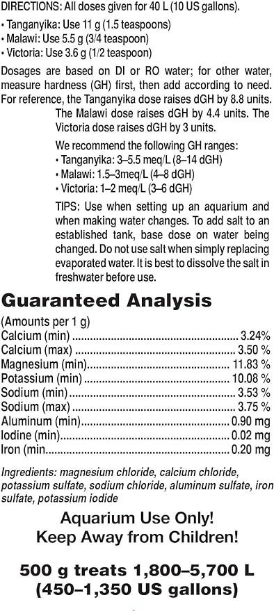 Seachem Cichlid Lake Salt - Sanctuary Cichlids