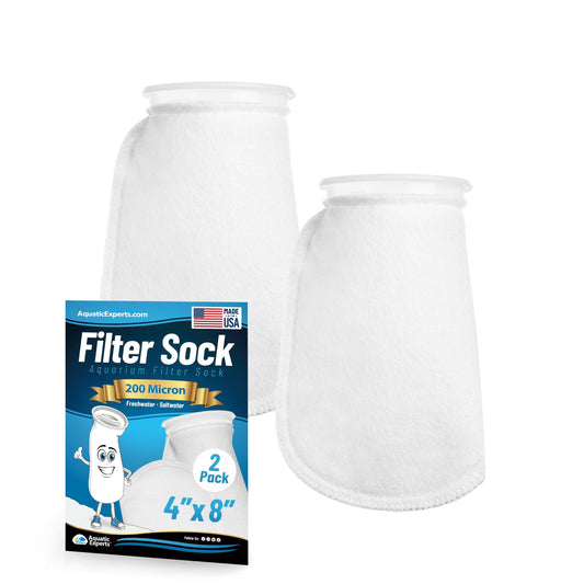 Aquatic Experts 4" Ring Aquarium Filter Sock 200 Micron for Saltwater & Reef Aquariums