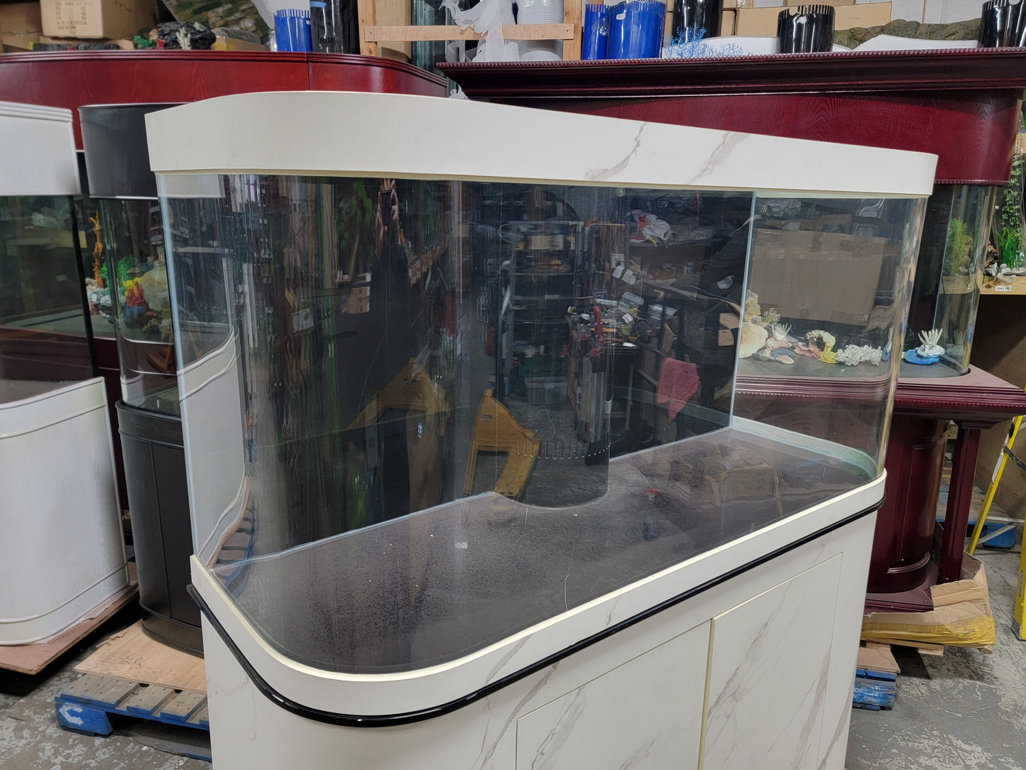 Reef Ready 170g Glass Bayview Flat Panoramic Aquarium Fish Tank Set