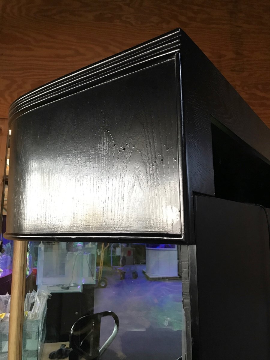 WARRANTY INCLUDED! 215 gallon GLASS bow front aquarium fish tank set