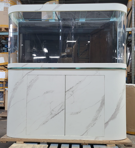 WARRANTY INCLUDED! 170 gallon GLASS BayView Panoramic aquarium fish tank set