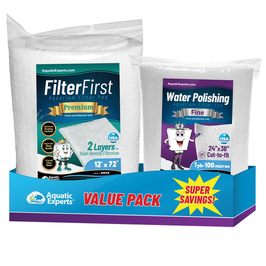 Aquarium Bundle includes Filter First 12" x 72" and Polishing Pad 100 Micron 1 Pack