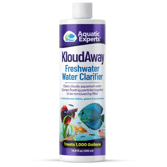 KloudAway Freshwater Aquarium Water Clarifier - 500ml Cloudy Water Treatment for Fish Tanks - Made in USA