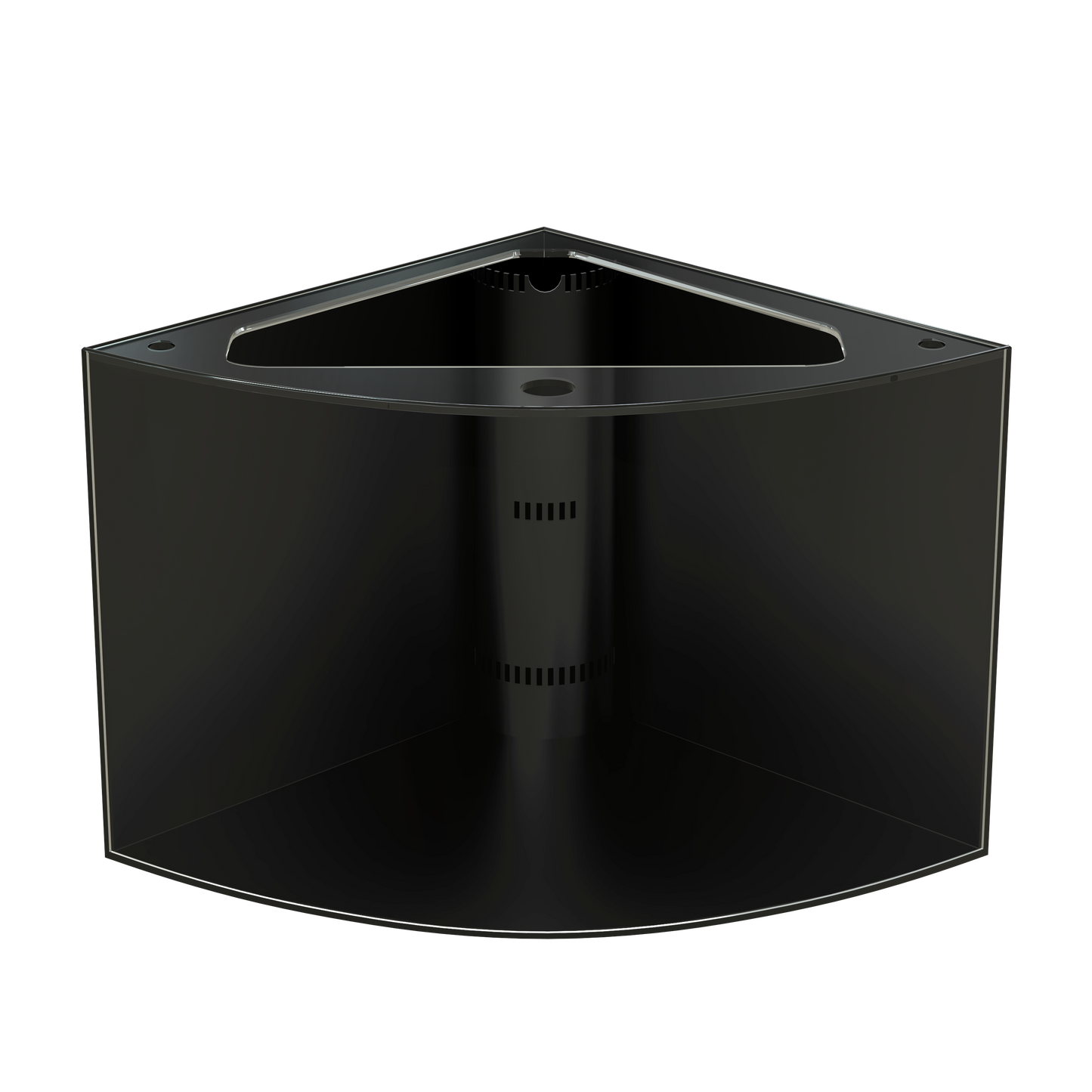 400 Gallon Glass Corner Reef-Ready Aquarium Tank Wood Stand Canopy in Rose Cherry